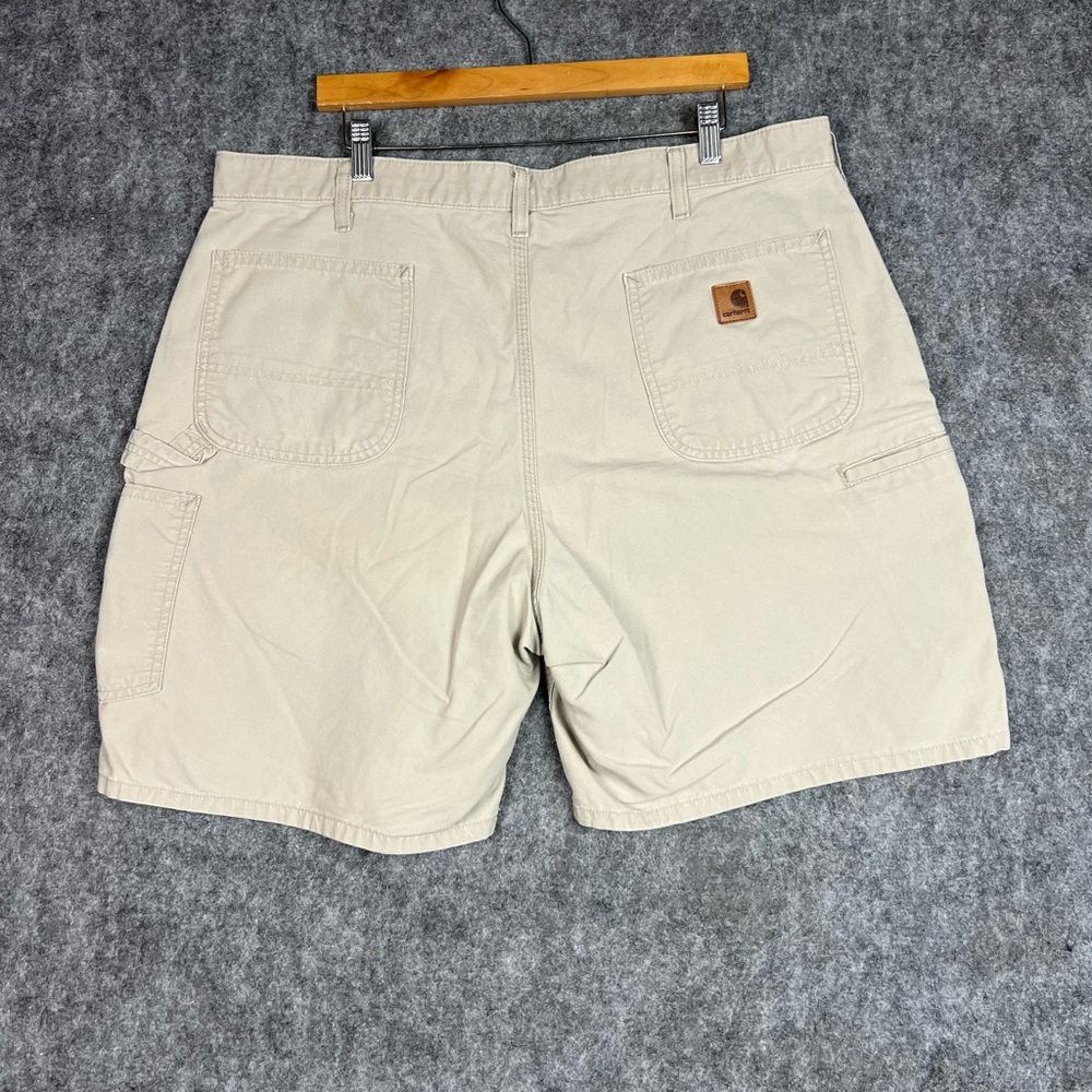 Carhartt B144 Shorts Men's Size 40 Tan Loose Original Fit Work Cotton